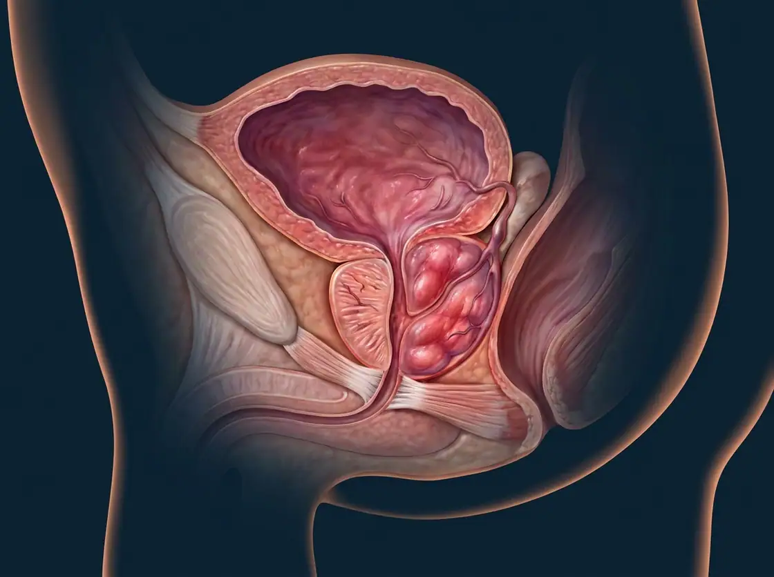 Ilustração anatômica — Prostatite